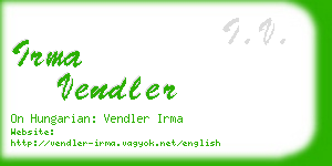 irma vendler business card